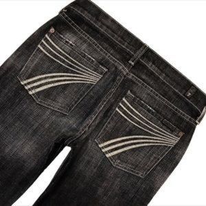 7 For All Mankind Black Fade Flare Dojo Jeans